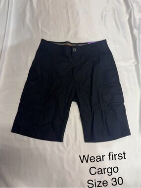 Wear First Black Cargo Shorts - Size 30